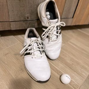 Men’s Adidas, boost, spikeless, leather golf shoes, size 10